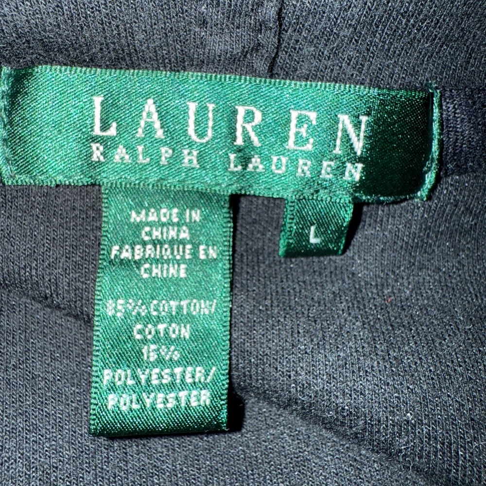 Lauren Ralph Lauren Hooded Drawstring Jacket Womens Large Gray Full Zip Up - Picture 14 of 15